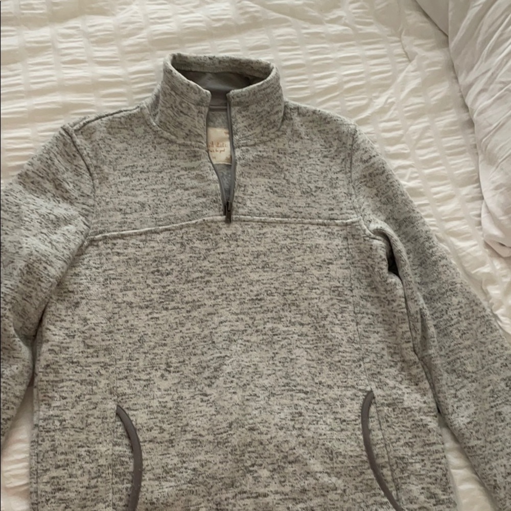 Altar’d State Heather Grey Pullover Quarter Zip